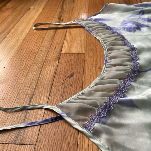 California Dynasty Vintage 2XL Gown mint & periwinkle - Picture 10 of 11